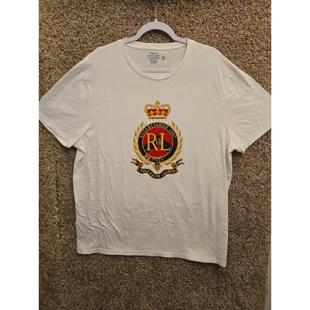 Polo Ralph Lauren RLX Men's, SLIM FIT! XXLarge White Decal, Chest 40" L 27"